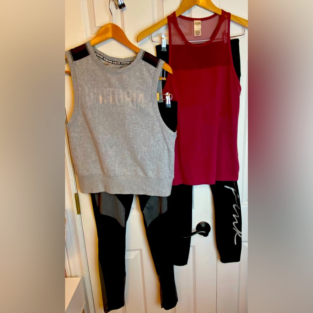 Victoria’s Secret Lot of 2 tank tops and 2 pairs of leggings